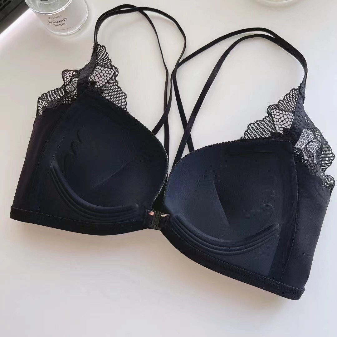 Sexy leopardo 3229 brillante sin costuras superior delgada inferior gruesa espalda ropa interior de las mujeres empuja hacia arriba el sujetador inalámbrico cómodo