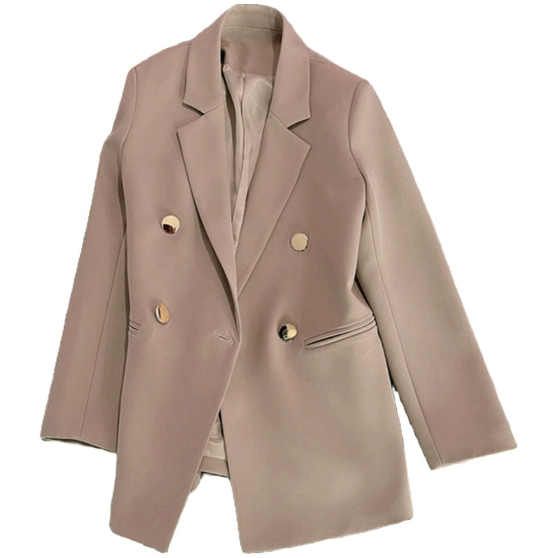 Autumn white fitted suit, jacket, high-quality style