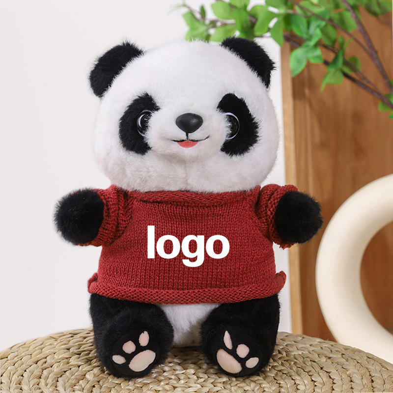 Juguetes de peluche Panda LOGO Coche 4s Tienda Juguetes Lindo Panda Simulado Muñeca Panda Regalo