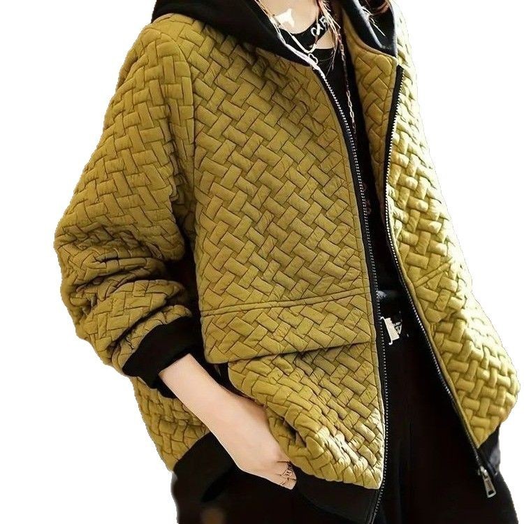大きいサイズのファッション2025帽子のお母さんは女性の新型のコートを着ます。|undefined