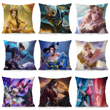 王者荣耀游戏周边抱枕李白貂蝉动漫卡通玩偶可定汽车沙发靠枕枕头