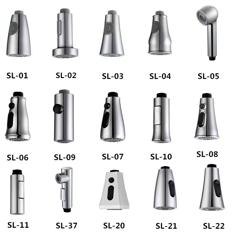 Cross-border faucet shower head kitchen wash basin pull faucet splash-proof small shower factory wholesale pull head