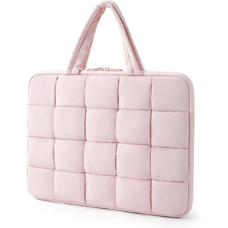 [Processing and Customization] 16inch Laptop Fashion Woven Design Liner Bag Fluffy Texture Handbag