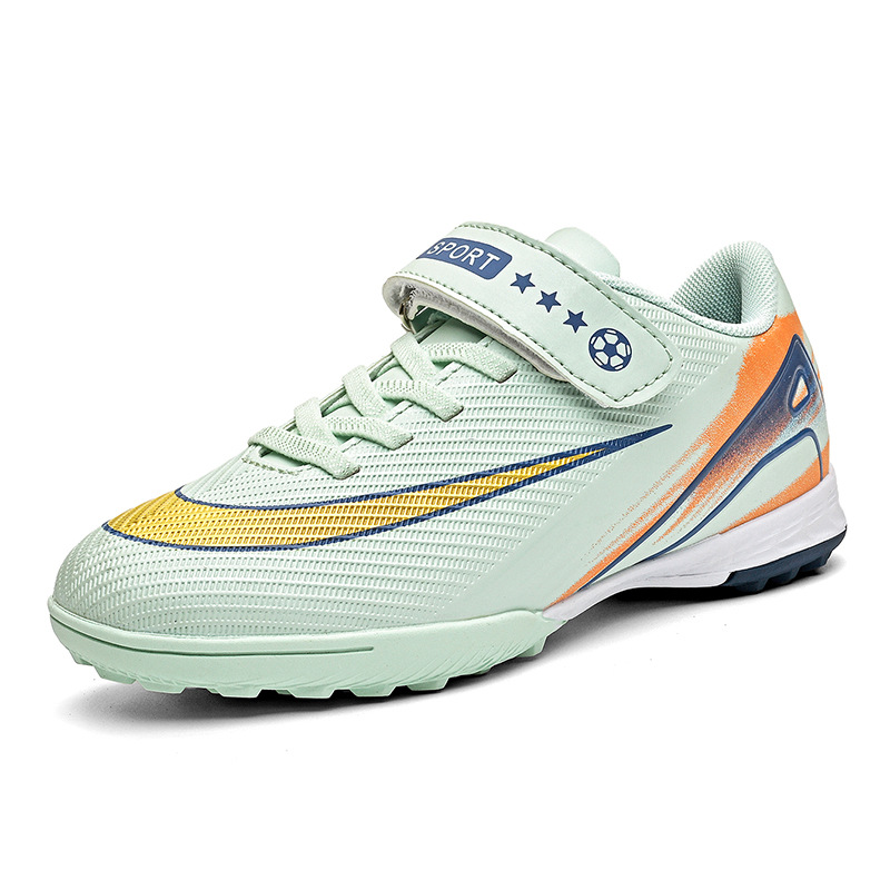 2025 nuevos zapatos de fútbol transfronterizos de velcro para adolescentes y niños, hombres y mujeres, clavos rotos, un cabello