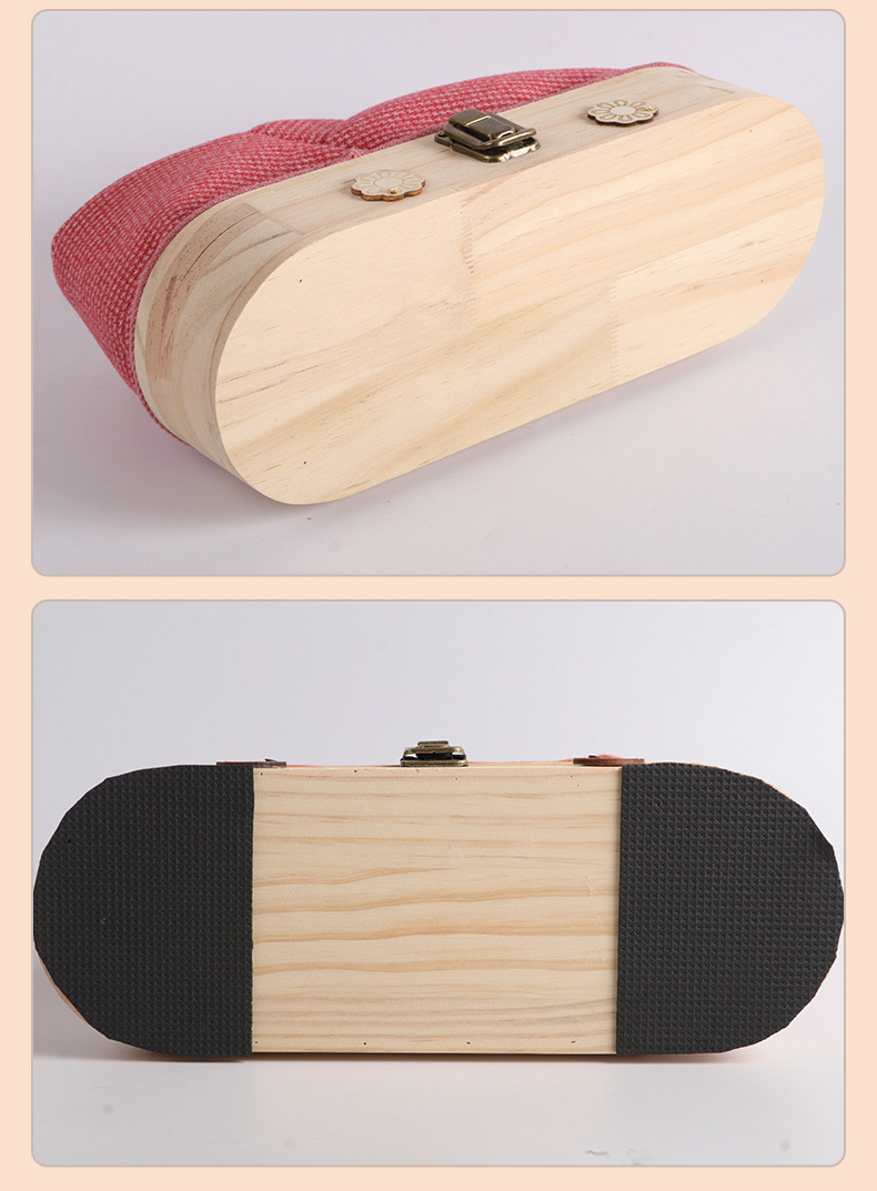 Wooden Foot Moxibustion Shoe with Anti-Slip Pad for Home Warm Moxa Therapy Includes 54 Stone-Ground Moxa Cones details