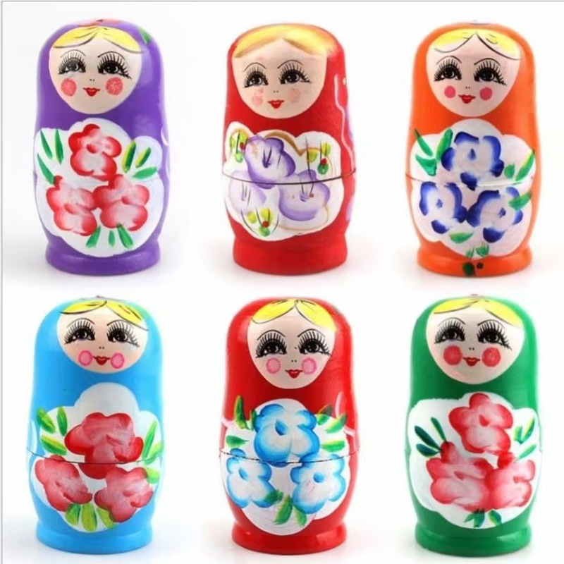 彩色絵ロシア人形五階六階七階人形卸売り木造工芸品ロシア五階人形|undefined
