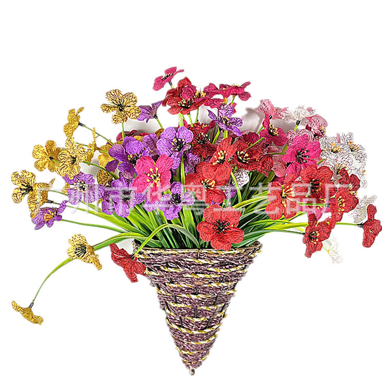 Amazonas primavera hierba flor simulación 5 plantas de agua violeta Flor de seda serigrafía Margarita bailando orquídea bailando