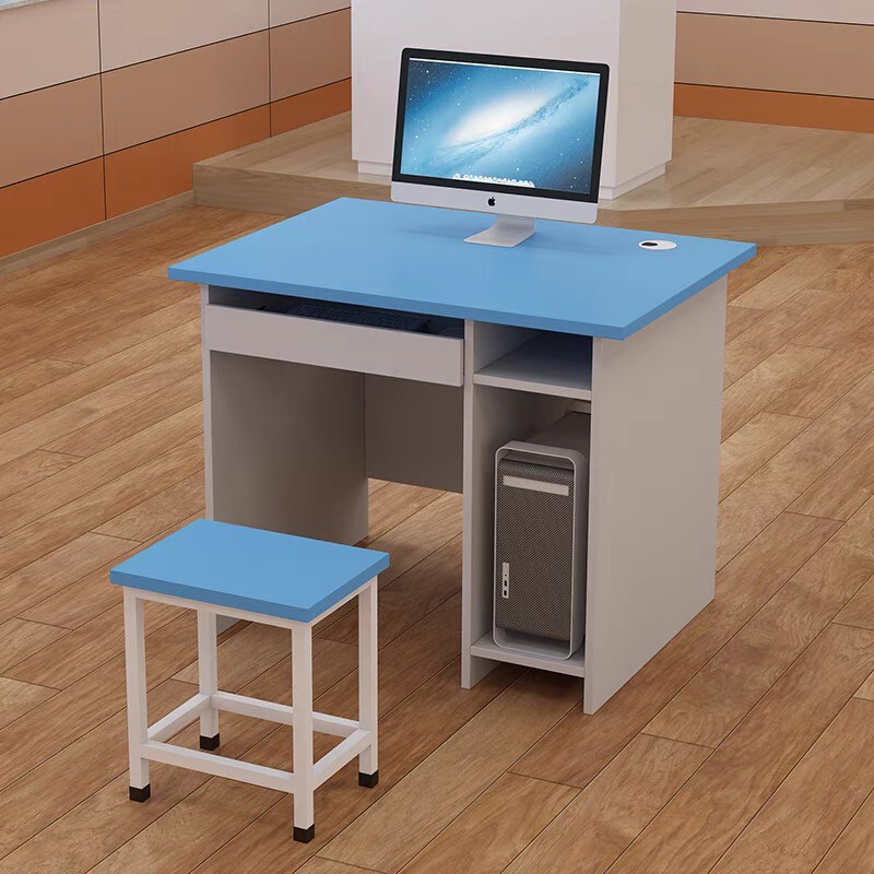 Microcomputer Room Computer Desk and Chair School Examination Table Training Room Student Double Hexagonal Steel Wood Computer Table
