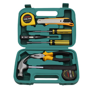 Red Home Gift Tool Set Manual Hardware Combination Toolbox 9-piece Real Estate Promotional Wholesale