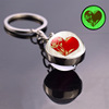 Glossy keychain heart shaped, pendant for beloved, accessory