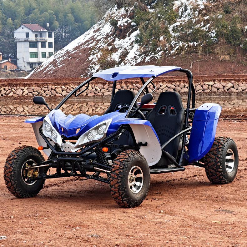 ATV eléctrico todoterreno de cuatro ruedas para adultos, motocicleta todoterreno de doble montaña, punto escénico, kart de gasolina