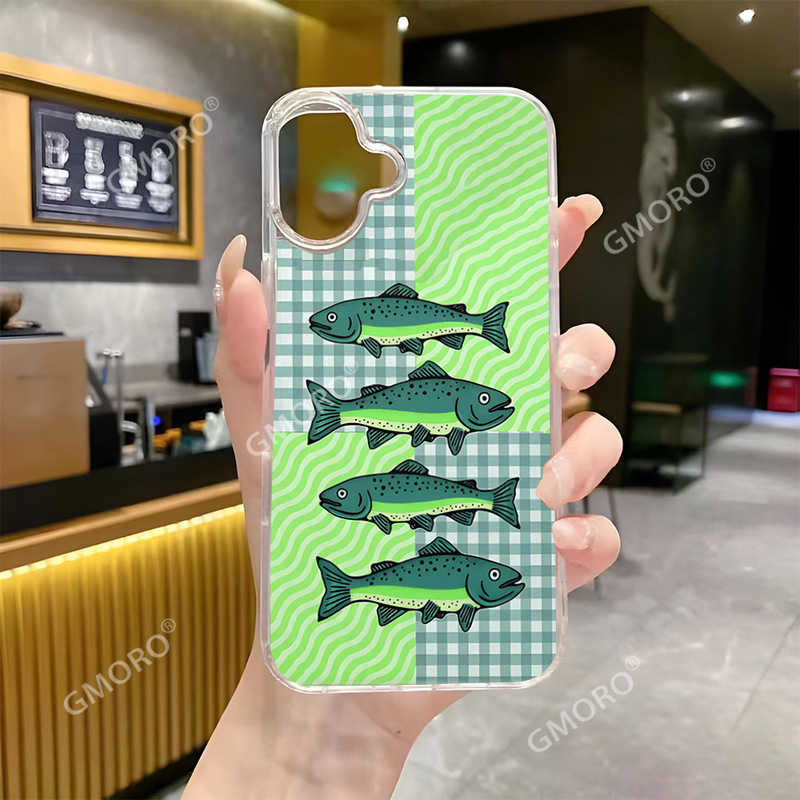 Shopee's Best-Selling Patchwork Contrasting Green Salmon Protective Case Iphone18Pro Advanced Anti-Fall Magnetic Phone Case Shopee's Best-Selling Patchwork Contrasting Green Salmon Protective Case Iphone18Pro Advanced Anti-Fall Magnetic Phone Case