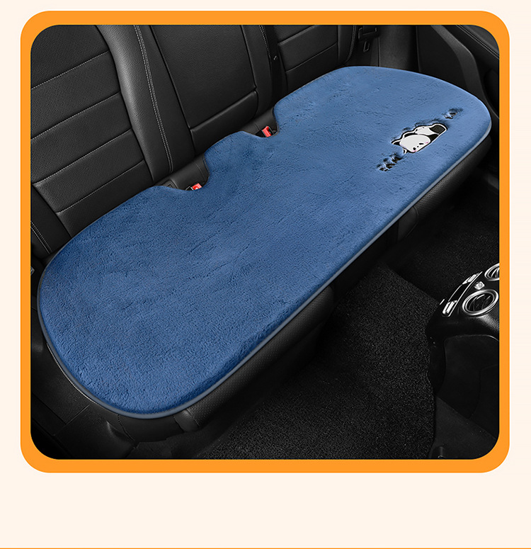 Winter car seat cushion cartoon plush cushion car seat cushion rear universal warm three-piece plush non-slip seat