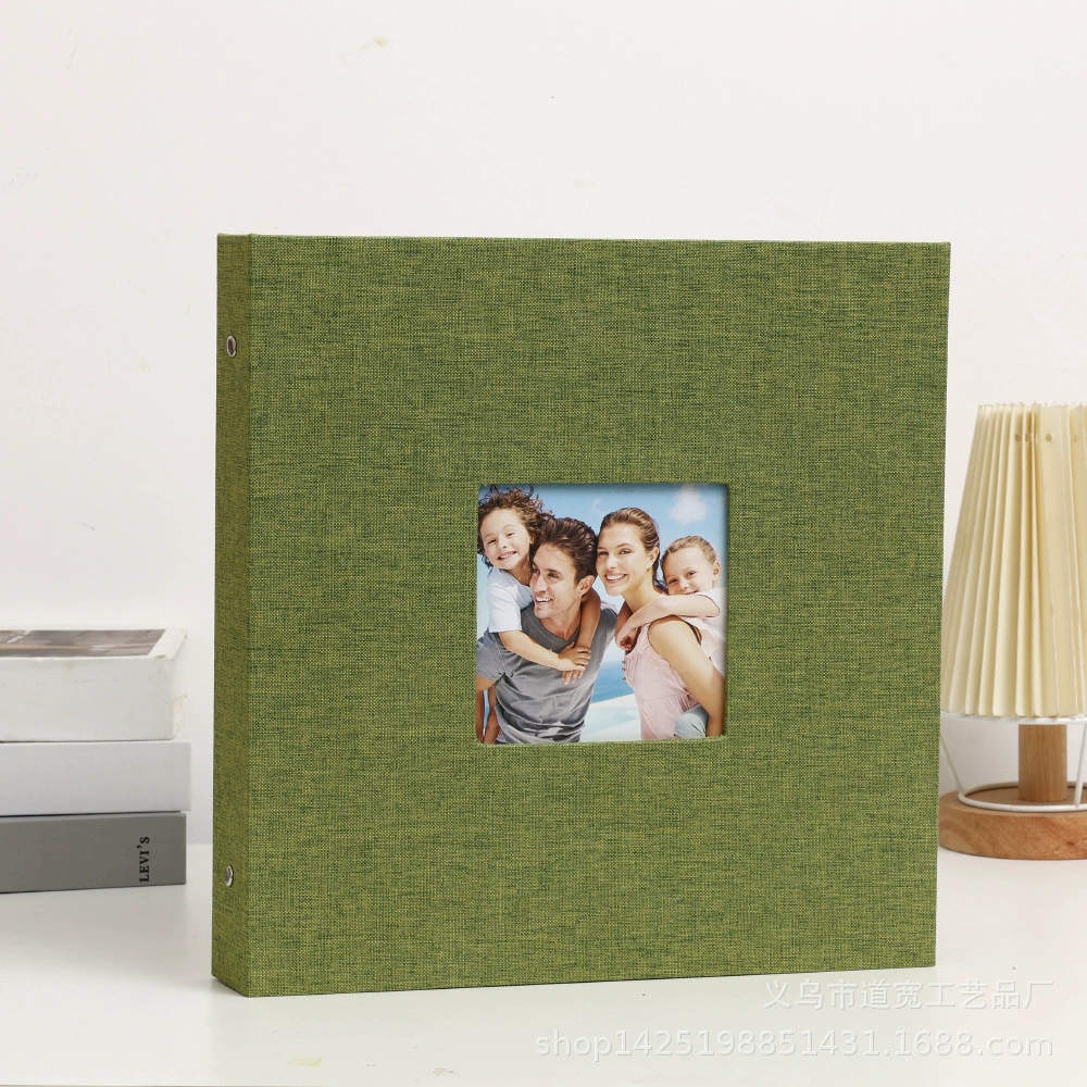 Трансграничная льняная поверхность окна самоклеящаяся пленка, покрытый внутренним кольцом, фотоальбом семейный альбом, сделай сам, наклеенный филателистический фотоальбом ручной работы