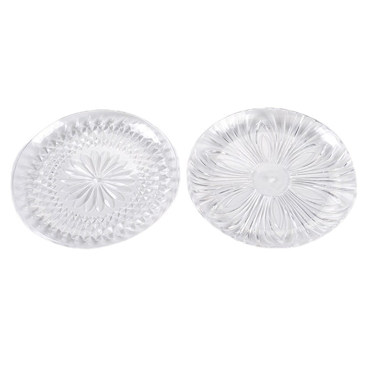 Placa de fruta acrílica transparente resistente a la caída de cristal de plástico Placa de fruta seca KTV Placa de postre fábrica al por mayor