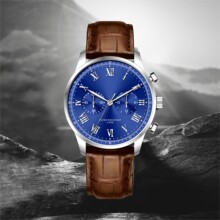 外贸跨境高档商务表带真皮男士表盘石英防水瑞士品牌手表一件代发