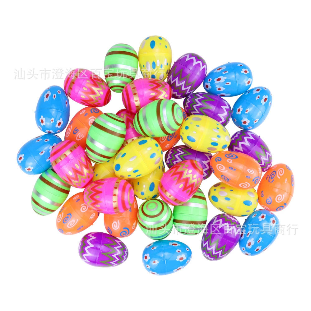 Пасхальное печатное яйцо пластиковая яичная скорлупа 5.7CM крашное яйцо кондитерское яйцо пасхальное пластиковое яйцо-сюрприз яйцо