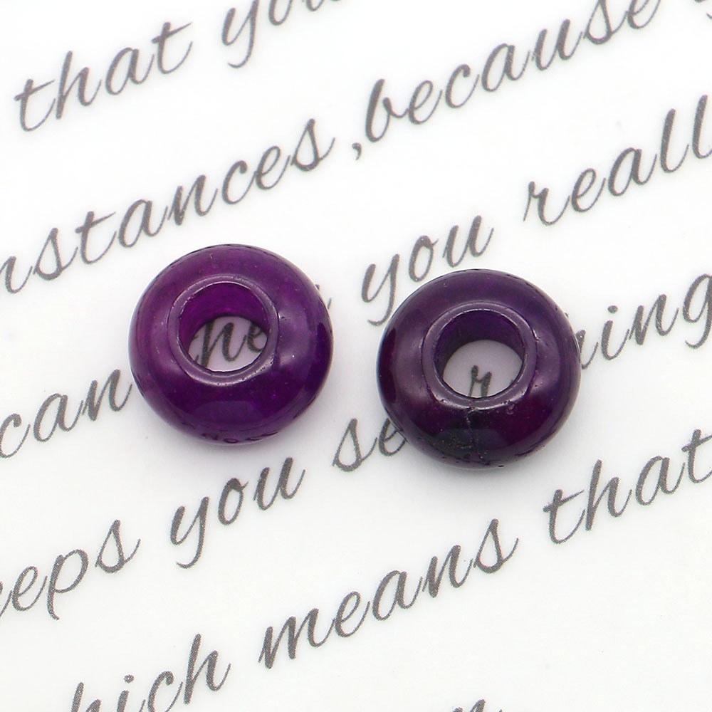 Pequeño anillo de piedra natural botón de seguridad de cristal DIY cuerdas de trenzado cuentas de pulsera collar accesorios colgante