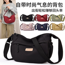 跨境潮流布包轻便休闲女士帆布包简约纯色小方包逛街通勤斜挎包女