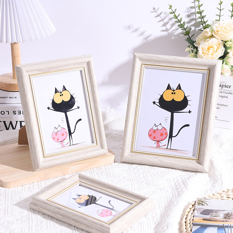 Creativo marco de fotos vintage estadounidense 6 pulgadas 7 pulgadas 8 pulgadas 10 pulgadas marco de fotos de boda cuelga marco de pared marco vacío enmarcado