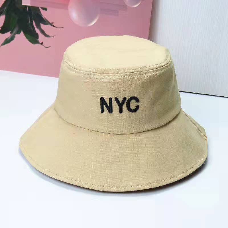 Korean Version Simple Letter Nyc Embroidery Hats Fisherman Hats display picture 5