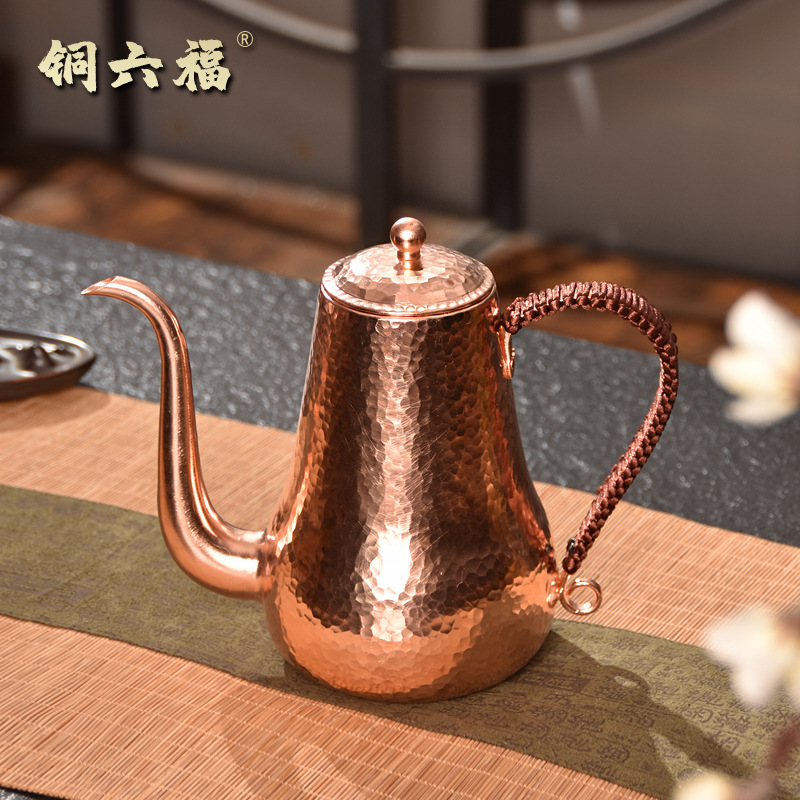 Pure Copper Coffee Pot Fine Mouth Pot Pure Copper Hand-made Coffee Pot Boutique Hand-made Beat Coffee Brewing Copper Pot Pure Copper Coffee Pot Fine Mouth Pot Pure Copper Hand-made Coffee Pot Boutique Hand-made Beat Coffee Brewing Copper Pot