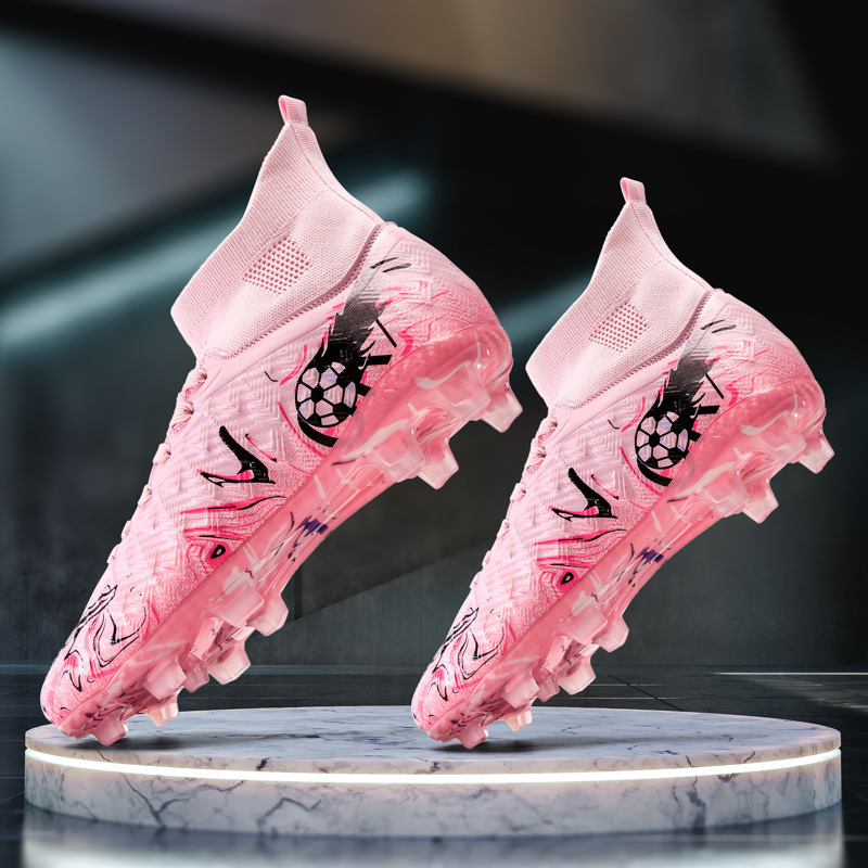Zapatos de Fútbol de Caña Alta de Suela de TPU Transpirables para Césped Artificial