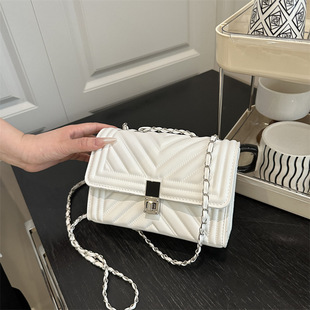 Textured Quilted Niche Bag for Women 2025 Summer New Trendy Fashion Chain Versatile Ins Single Shoulder Crossbody Bag Stylish