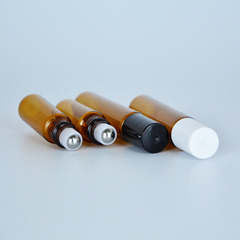 Manufacturer perfume dispensing bottle roller ball bottle 3ml 10ml brown essential oil bottle 5ml rolling ball glass bottle