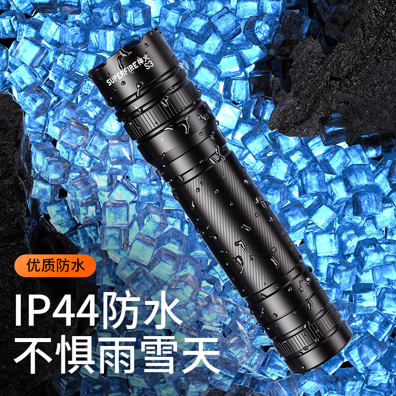 Linterna pequeña Shenhuo S3/RX10, impermeable, mini, con zoom, recargable, portátil, de alta luminosidad, fabricante, venta al por mayor