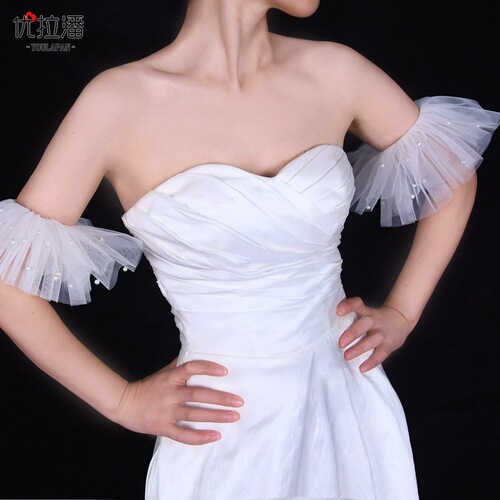 Youlapan new product fantasy mesh bridesmaid and bride all-match gloves arm-covering sleeves evening dress accessories VM33