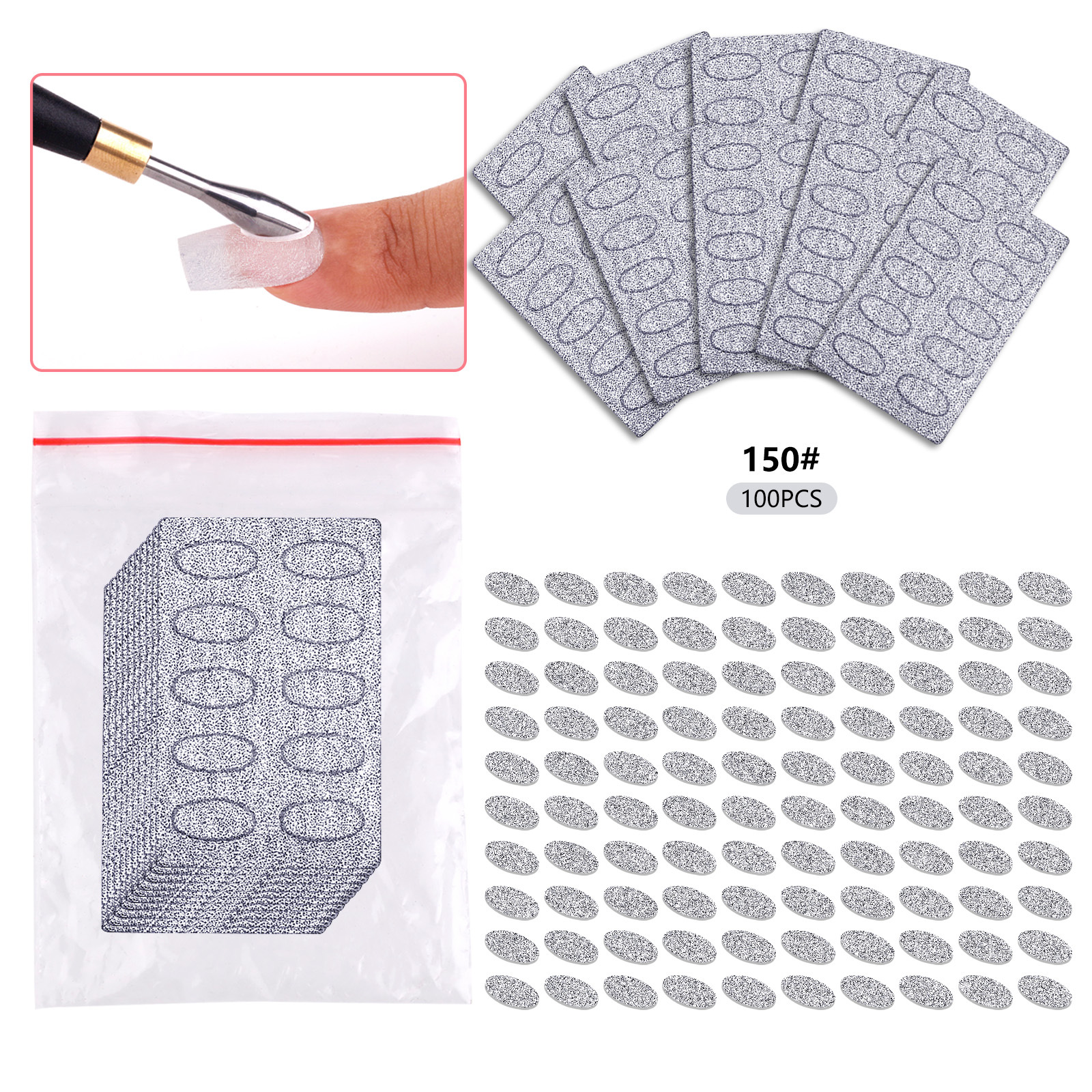 Push de acero para uñas transfronterizo Push de acero de herradura de doble cabeza ruso Push de piel muerta Pincel de manicura para pulir la superficie de la uña