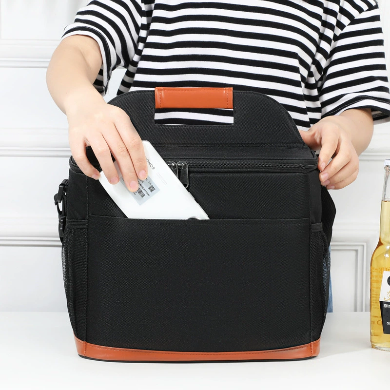Travel picnic bag, square shoulder bag, capacious thermos, thermal bag, (Cross-border trading), oxford cloth, increased thickness