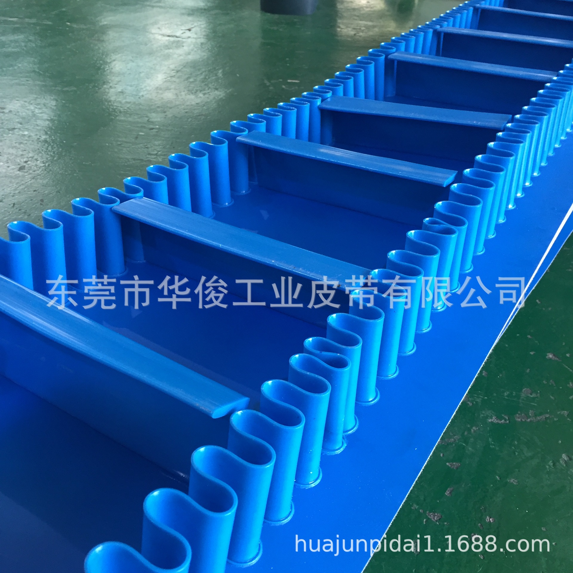 L型挡板裙边输带  无底座PU挡板输送带 速冻食品提升机输送带