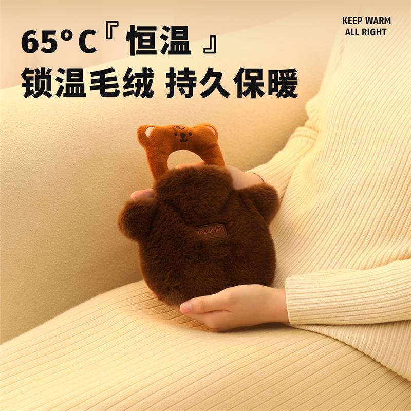 厂家批发新款热水袋注水迷你暖水袋暖宝宝卡通可爱毛绒便捷暖手宝|undefined