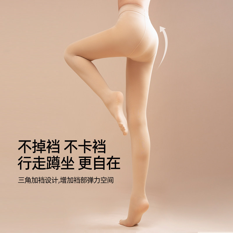 Fleece-Lined Leggings for Women, Thick Nude-Colored Pantyhose for Autumn and Winter, Thermal Tights in Skin Tone Fleece-Lined Leggings for Women, Thick Nude-Colored Pantyhose for Autumn and Winter, Thermal Tights in Skin Tone