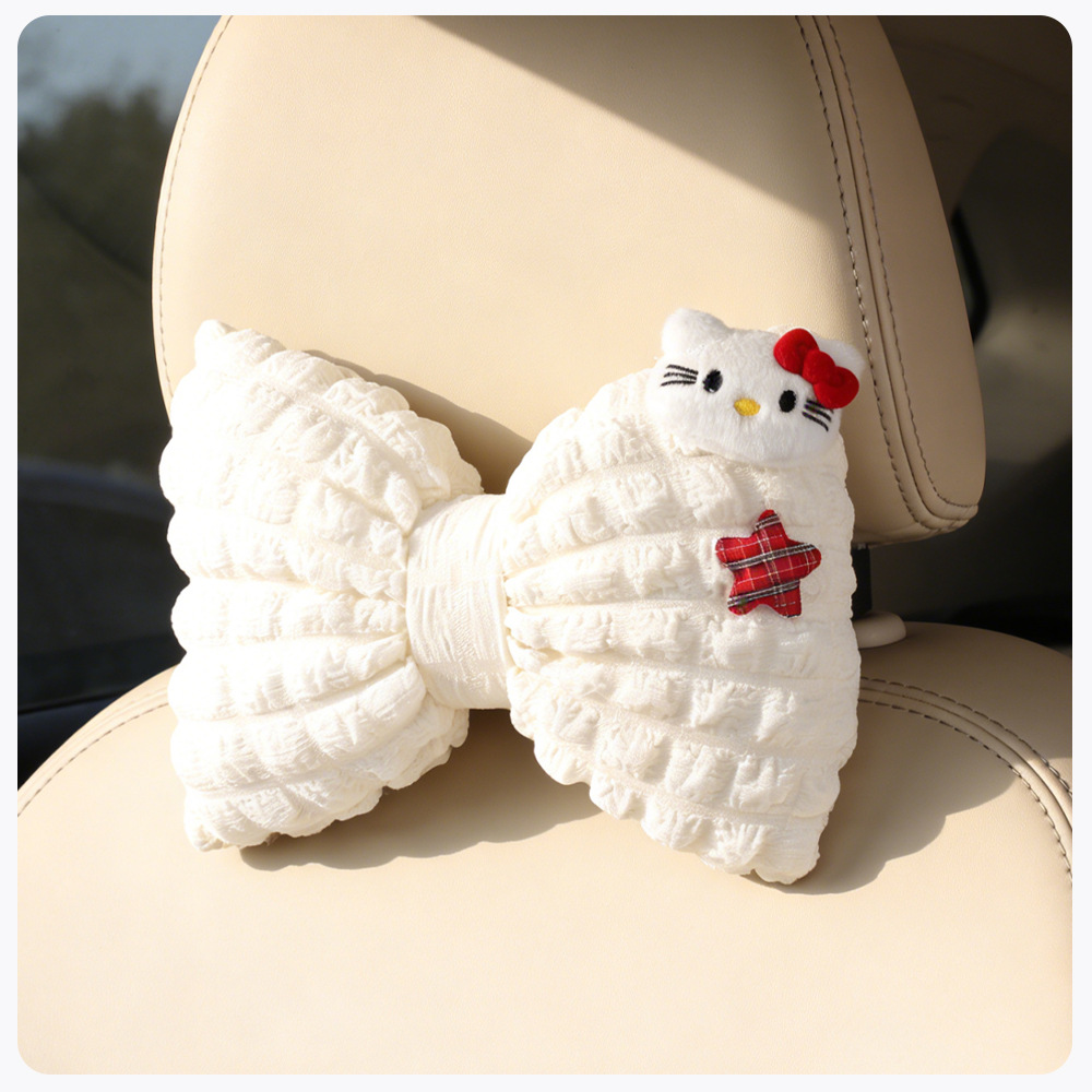 Reposacabezas de automóviles KT almohada de cuello puff asiento de automóvil respirado cómodo reposacabezas de automóviles accesorios interiores de automóviles rojos en línea mujeres