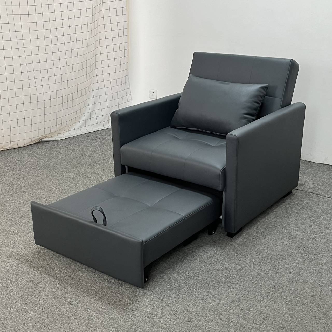 Sofá cama multifuncional de una persona sala de estar oficina almuerzo artefacto de tecnología de terciopelo balcón de chicas peinado en polvo