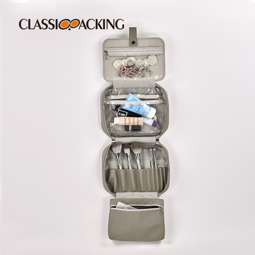 Bolsa de cosméticos pins simple japonesa material de PU bolsa de lavado impermeable bolsa de almacenamiento de cosméticos de gran capacidad portátil de viaje