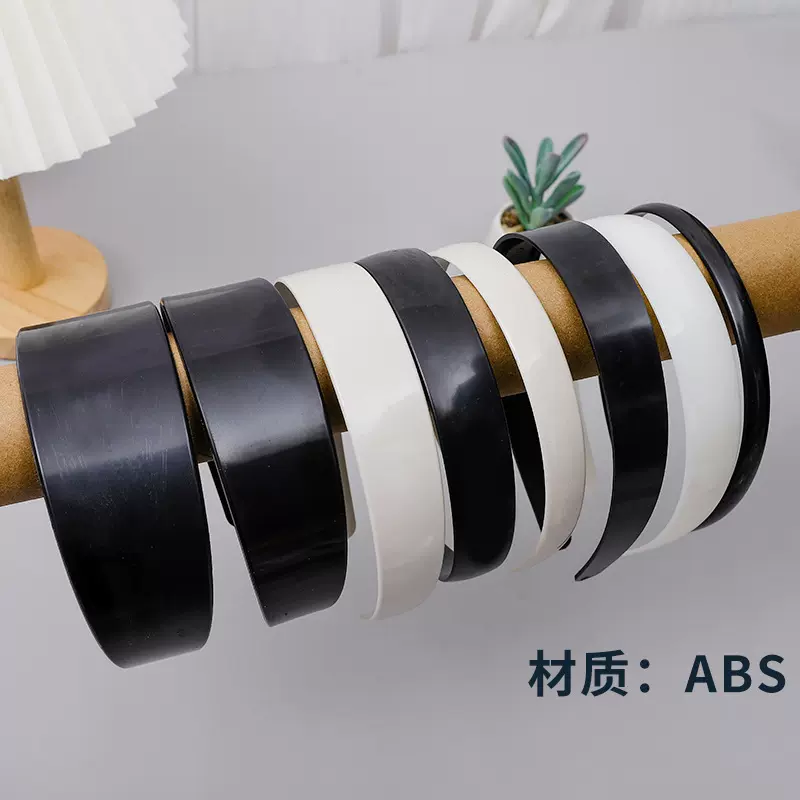 ABS塑料毛坯底胚发箍光板无齿有齿头箍DIY手工配件半成品工厂批发