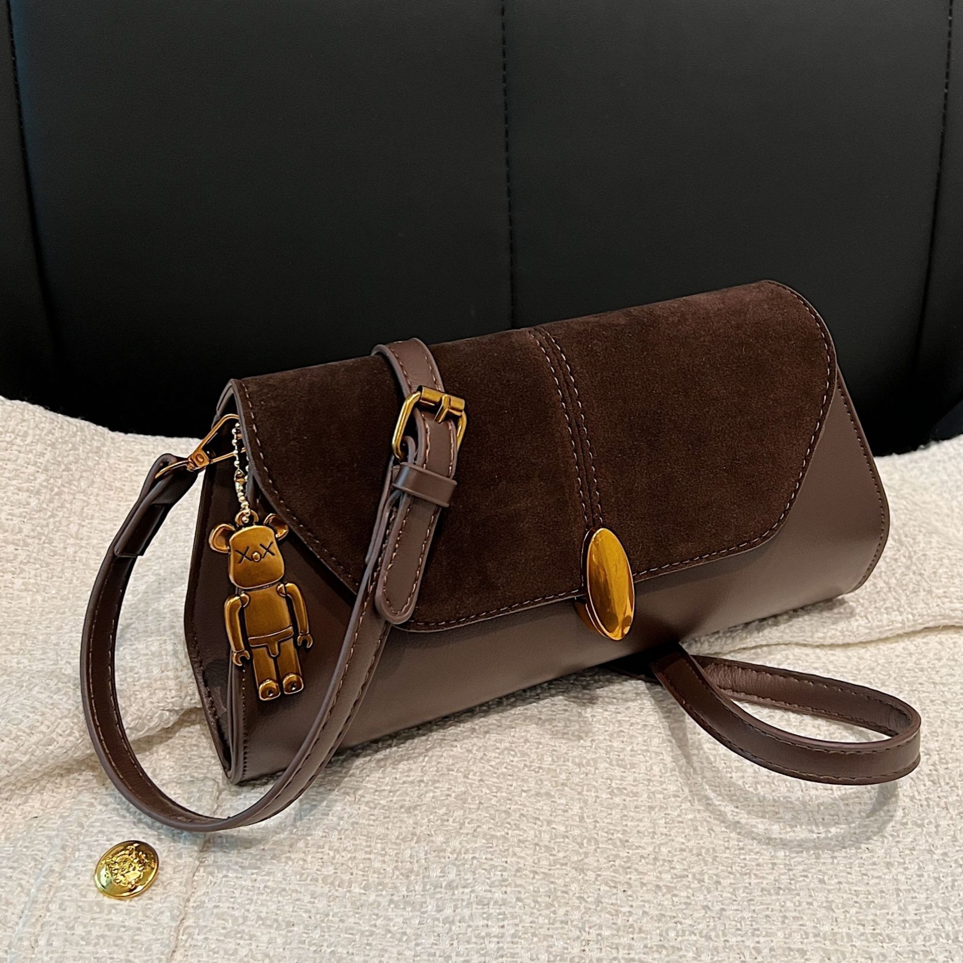Autumn and Winter Vintage Fashion All-match Underarm Baguette Bag Shoulder Crossbody Small Bag 2023 New Fashionable Niche Design Women's Bag