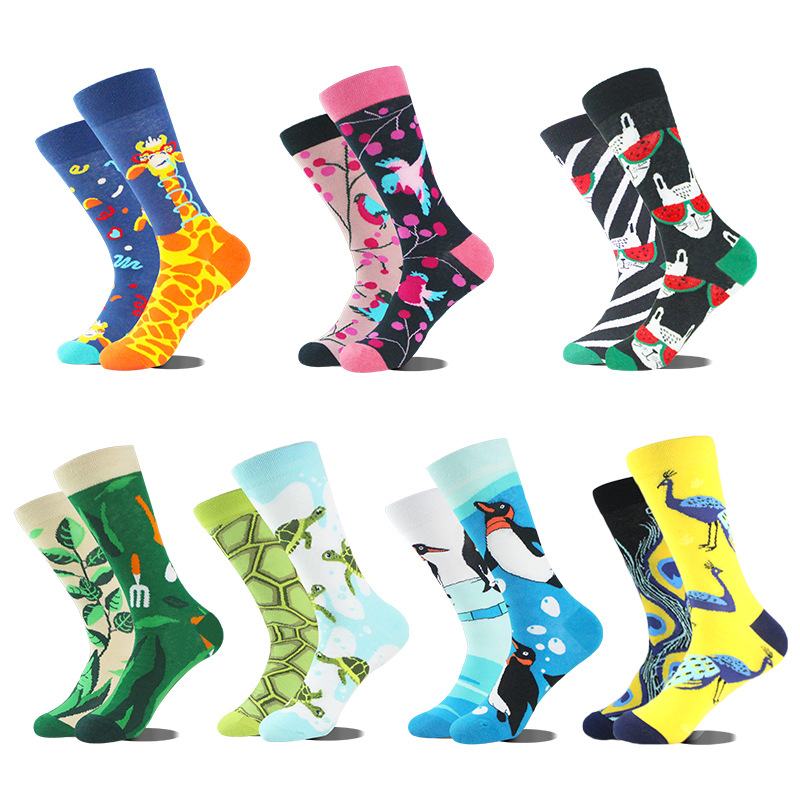 Unisex Simple Style Cat Watermelon Cotton Crew Socks A Pair display picture 1