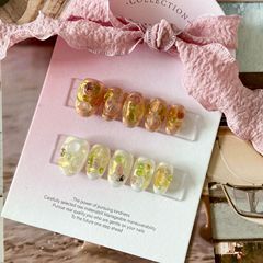 秋冬新款秀氣可愛網紅撞色ins風極光幻彩水晶石純手工光療穿戴甲