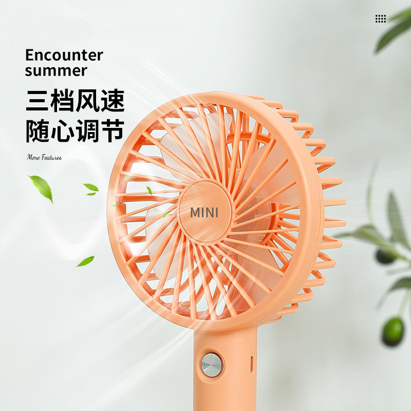 2023 New Color Lihaojia Mini Fan USB Portable Handheld Fan with Charging Function for Students and Desk Use