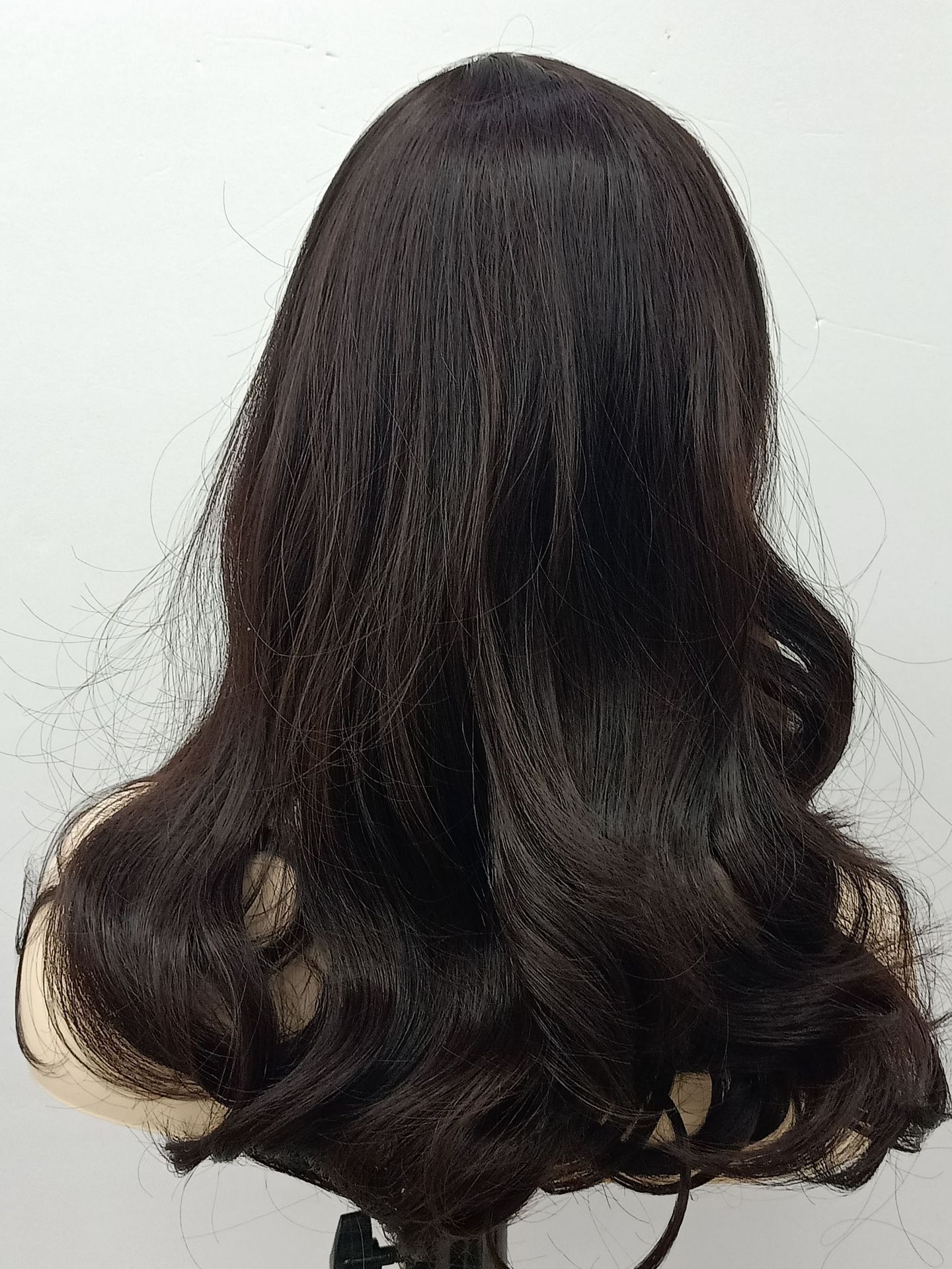 Nuevo diseño de peluca de fibra química, cinta de alta temperatura, flequillo, mecanismo de peluca, casco