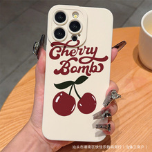 少女心樱桃适用于iPhone16PROMAX苹果11/12/13/14/15Promax手机壳