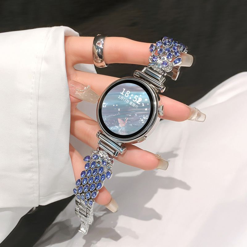 Suitable for Huawei Gt5 Watch Strap, Classy Huawei Gt4 Watch Strap, Fashionable Metallic Star Owl Feather Wristband, Gt3 Watch Strap Suitable for Huawei Gt5 Watch Strap, Classy Huawei Gt4 Watch Strap, Fashionable Metallic Star Owl Feather Wristband, Gt3 Watch Strap