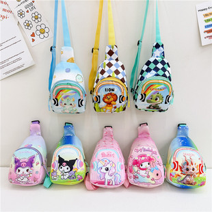 Cartoon Fashion Kidsren's Bag Girls' Cross-Body Backpack Lightweight Kindergarten Kidsren's Outing Storage Chest Bag Cute Bag