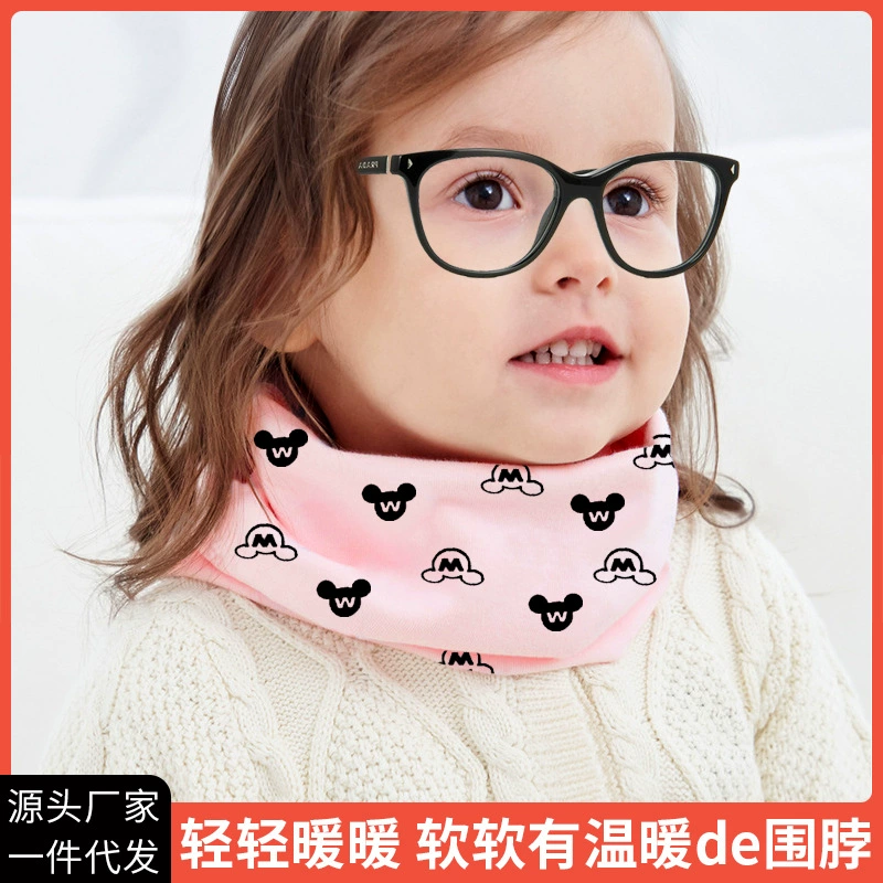 Детский шарф с мультяшным принтом, мягкий шарф для малышей, теплый шарф для осени и зимы, оптом