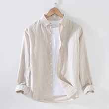 U 71018 Thin Loose Breathable Linen Shirt �������г���